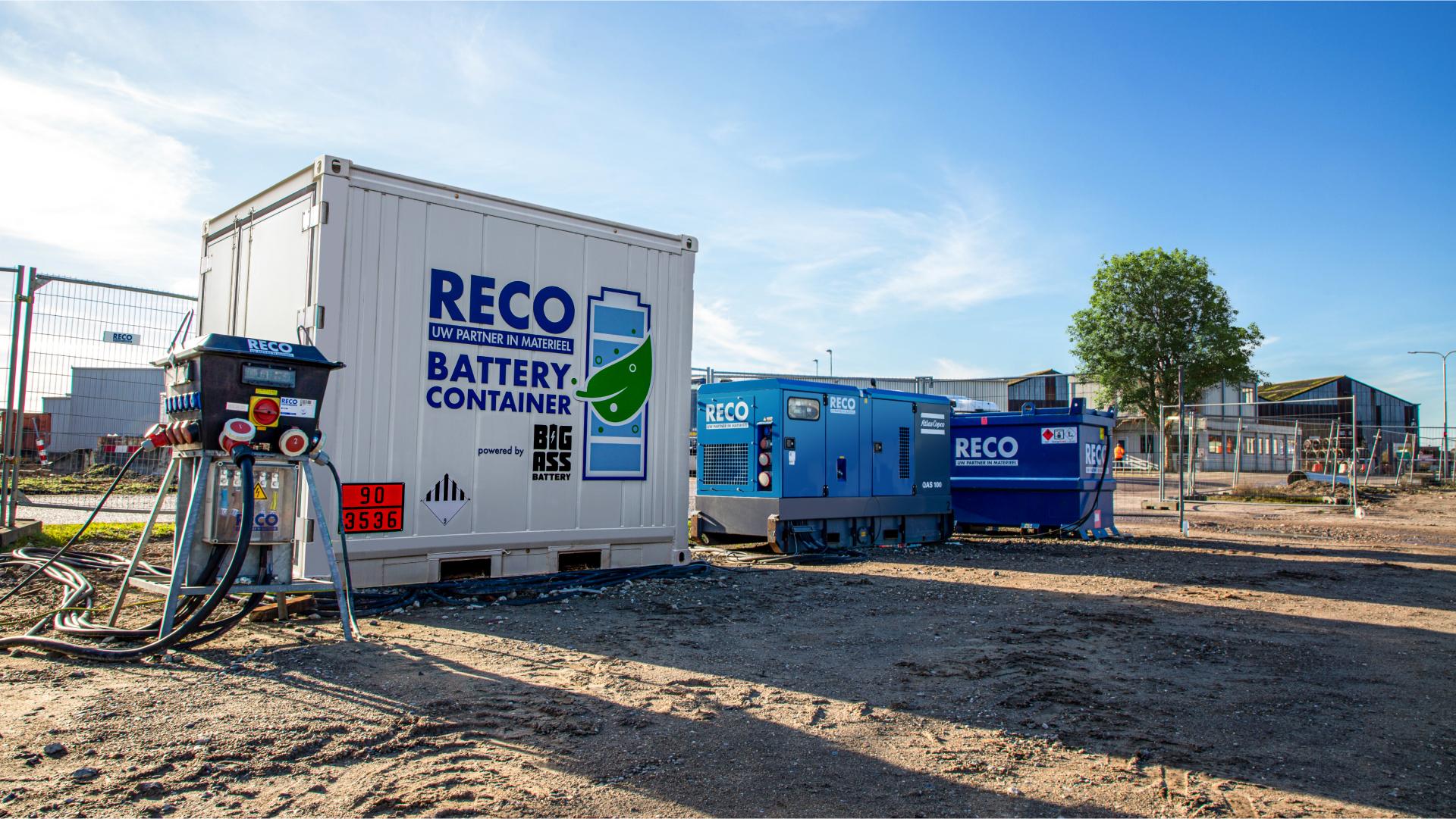 RECO materiaal op een bouwplaats