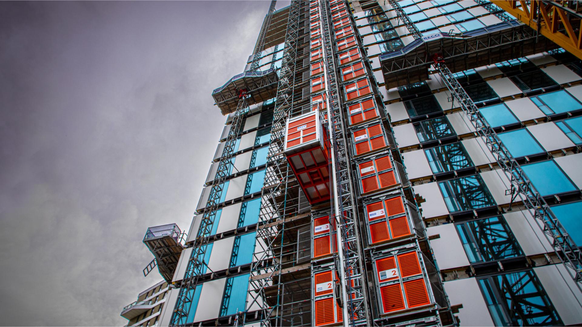 RECO materiaal op een bouwplaats